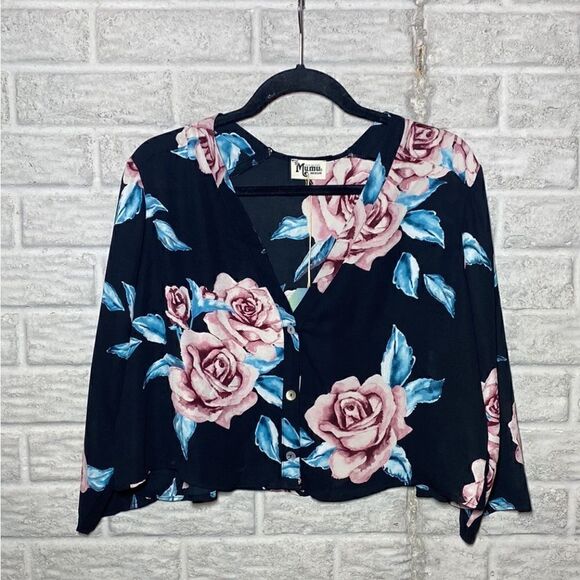 NWT MSRP $106 SHOW ME YOUR MUMU Uptown Button Down Blouse Women's Size Medium - Picture 4 of 9